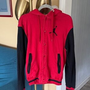 Vintage Nike Red and Black Hoodie